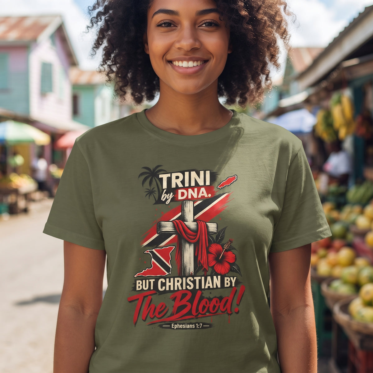 Trini by DNA - Christian by The Blood - Trinidad Unisex Tee