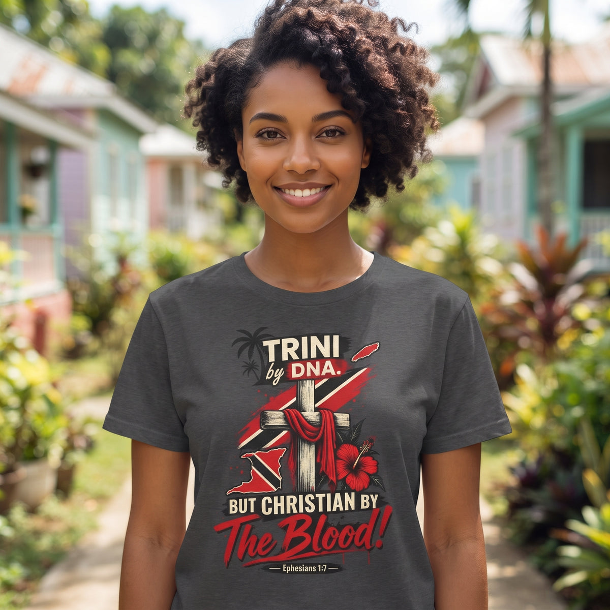 Trini by DNA - Christian by The Blood - Trinidad Unisex Tee