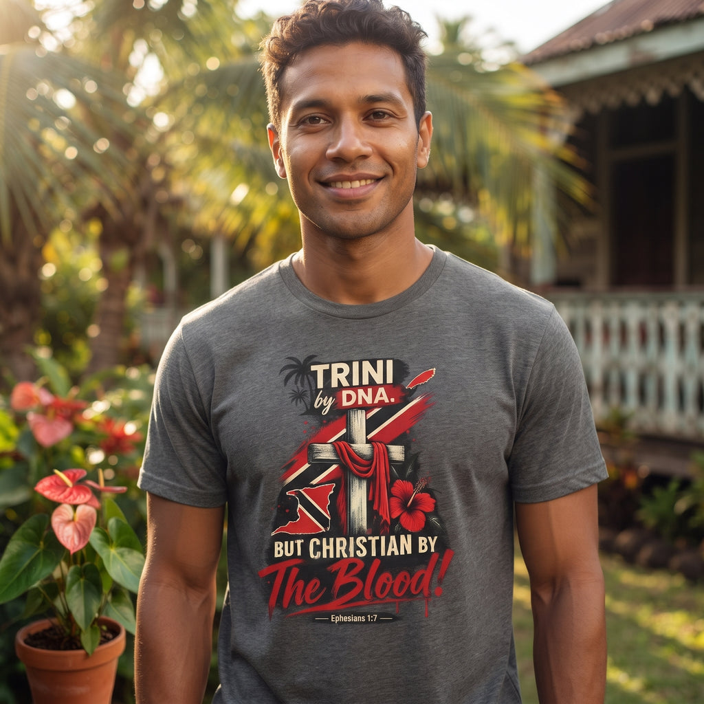 Trini by DNA - Christian by The Blood - Trinidad Unisex Tee