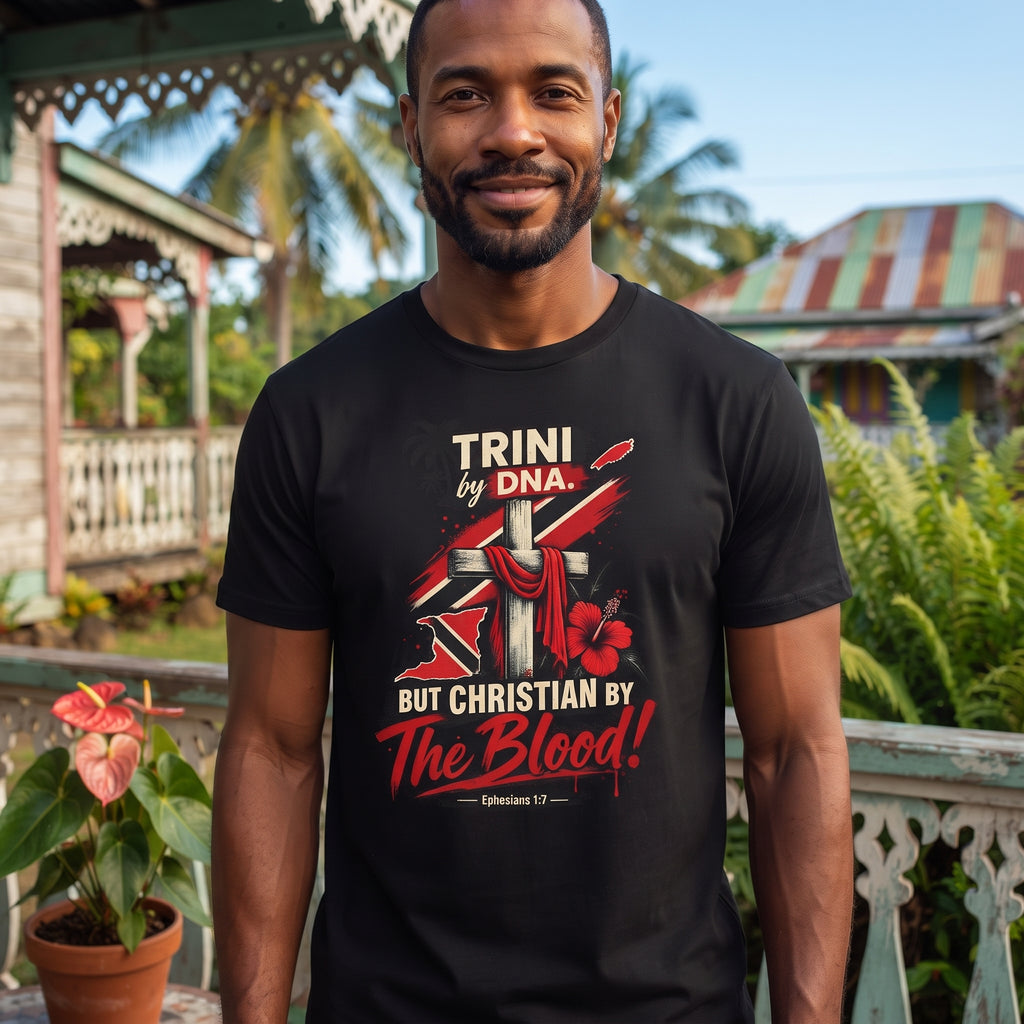 Trini by DNA - Christian by The Blood - Trinidad Unisex Tee