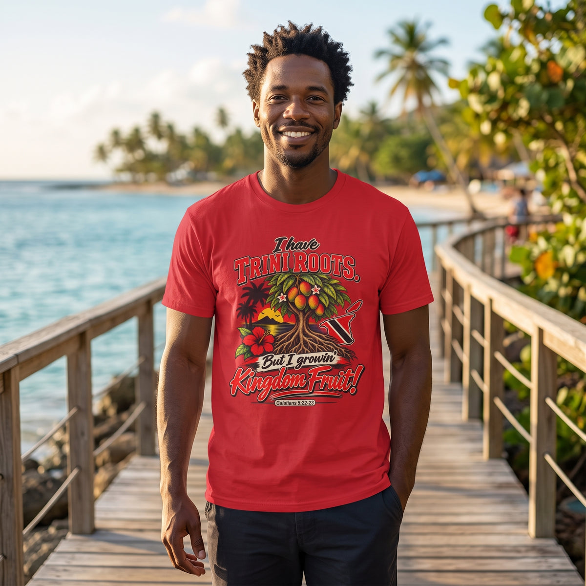 I Have Trini Roots  - But I Growin' Kingdom Fruit - Trinidad Graphic Tee