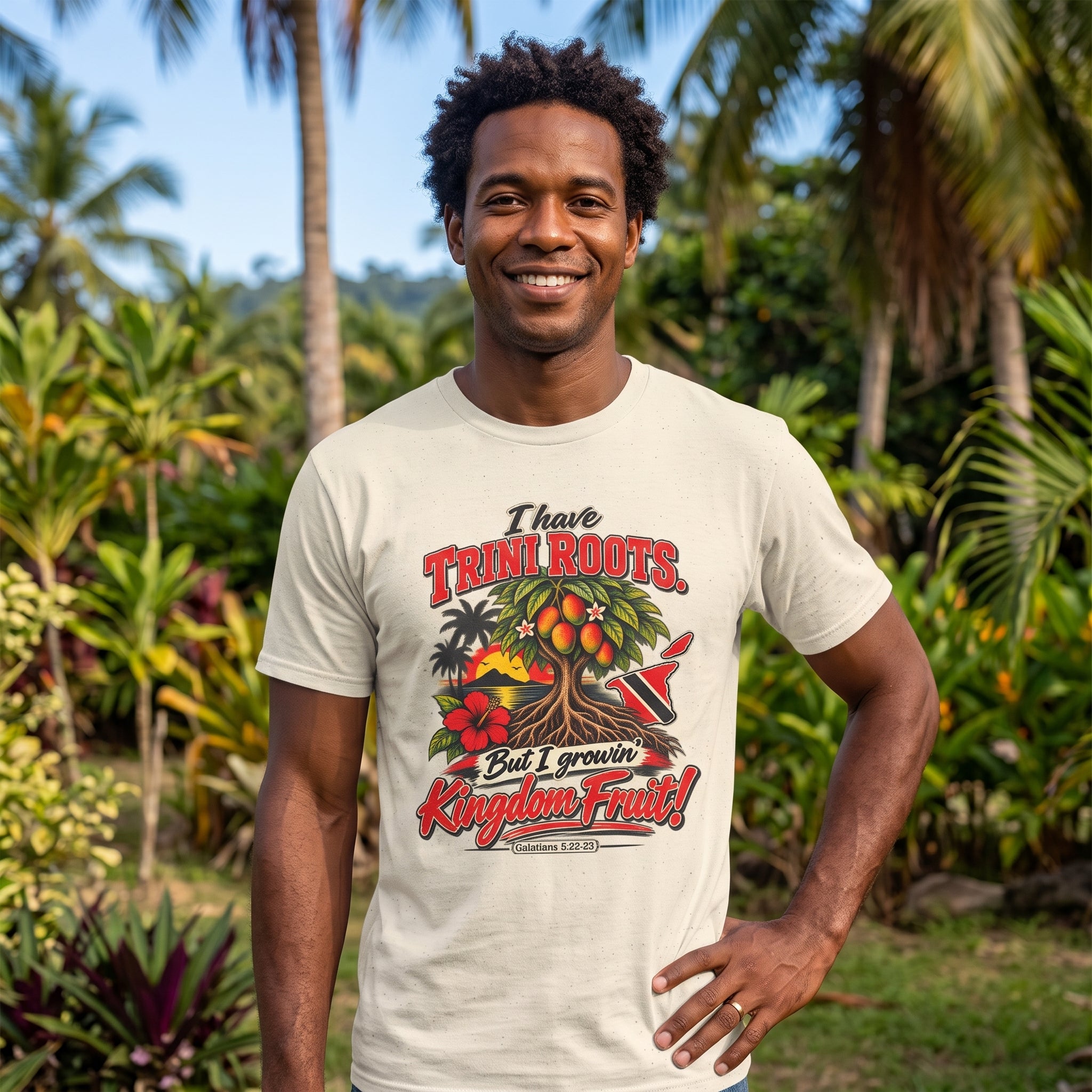 I Have Trini Roots  - But I Growin' Kingdom Fruit - Trinidad Graphic Tee