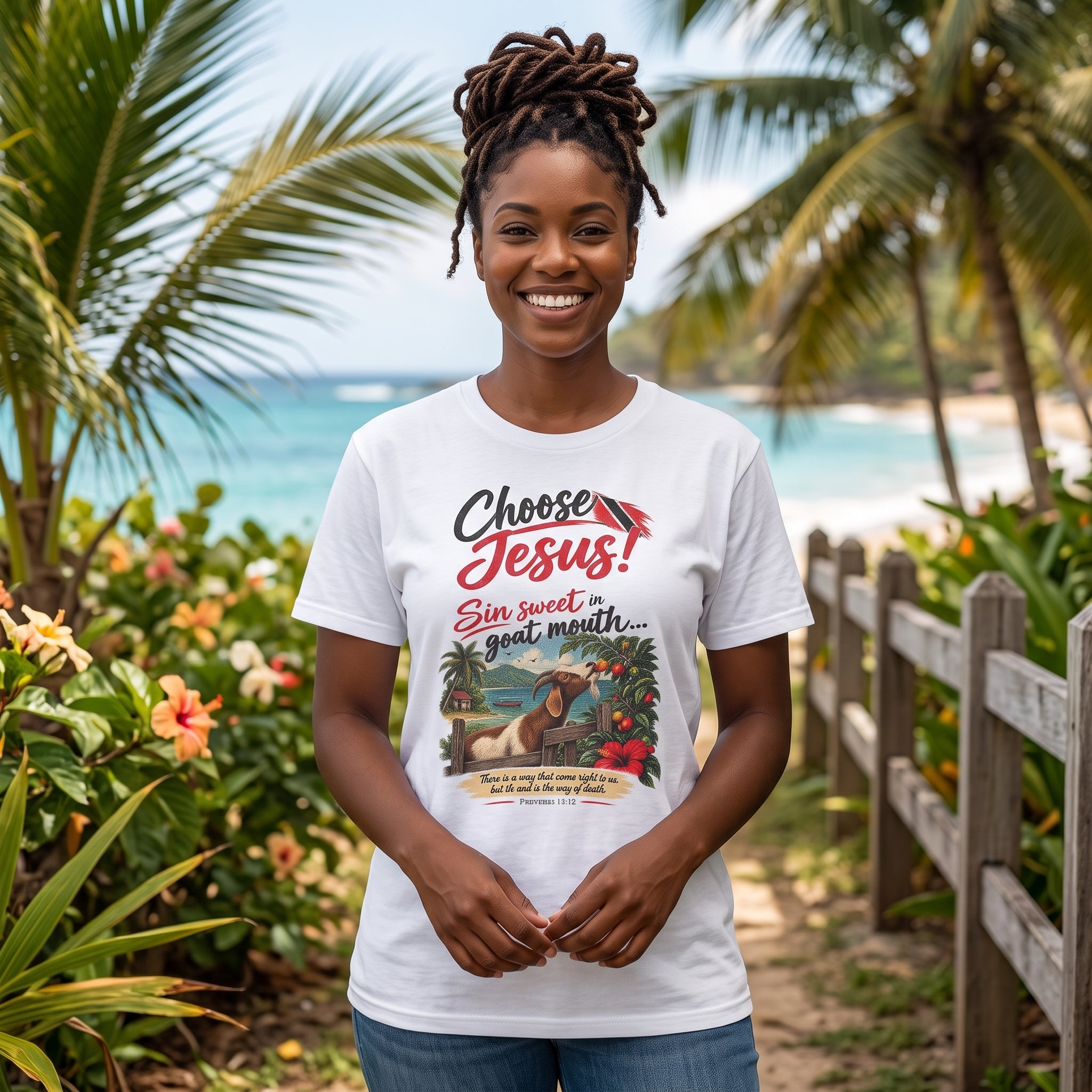 Choose Jesus - Sin Sweet in Goat Mouth - Trinidad Graphic Tee