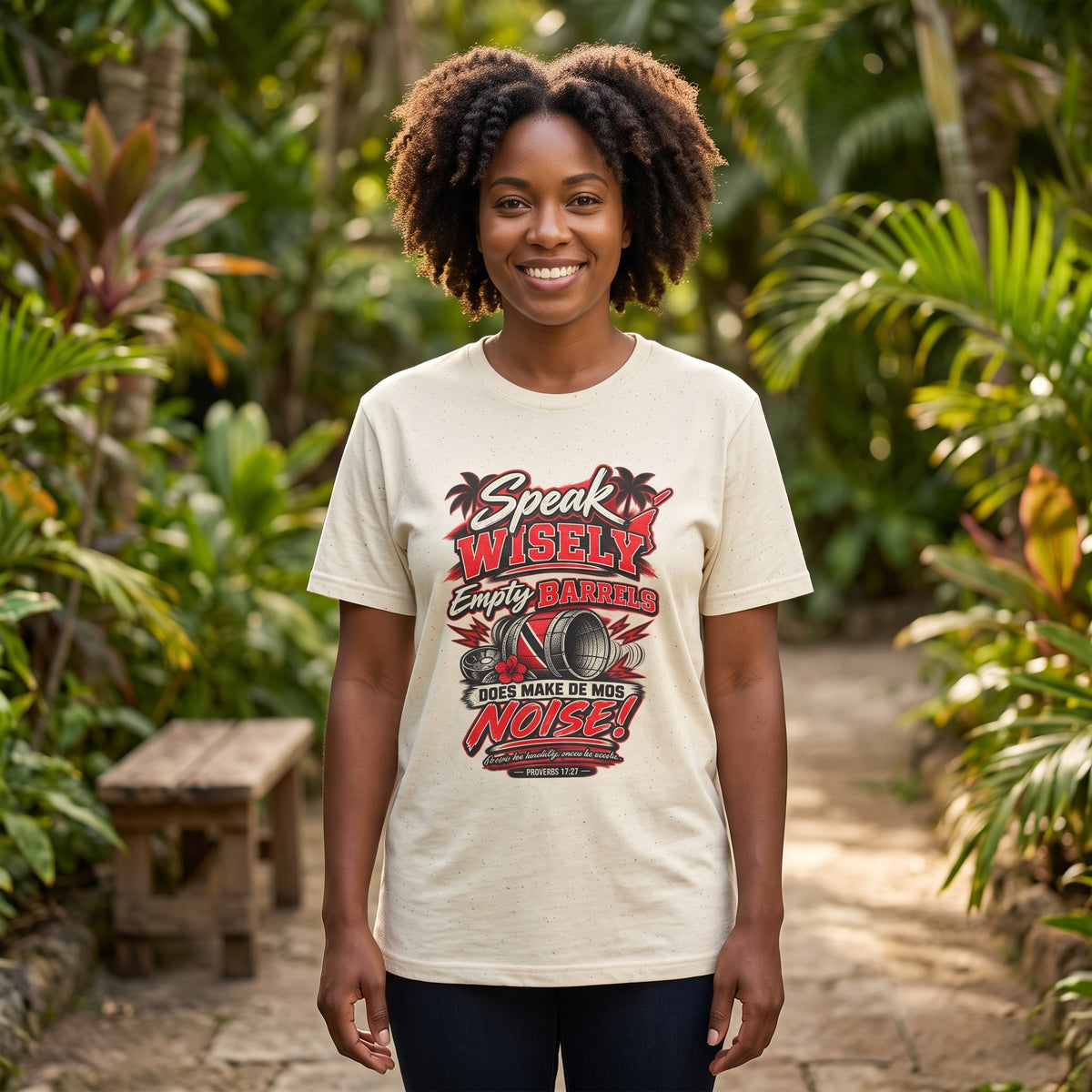 Speak Wisely, Empty Barrels Make de Mos Noise - Trinidad Graphic Tee