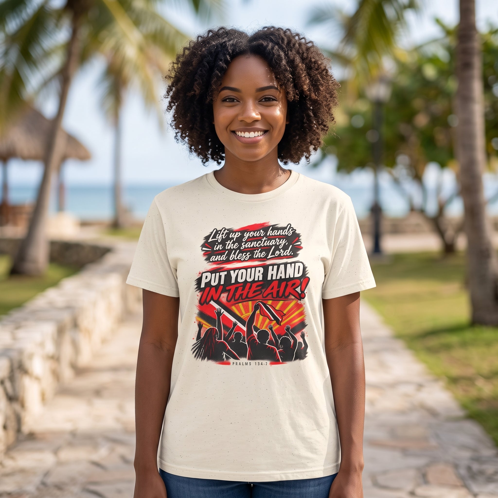 Put Your Hand in the Air - Worship - Trinidad Graphic Tee