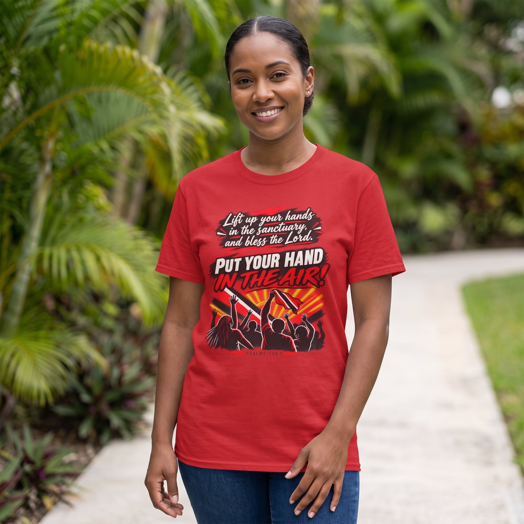 Put Your Hand in the Air - Worship - Trinidad Graphic Tee
