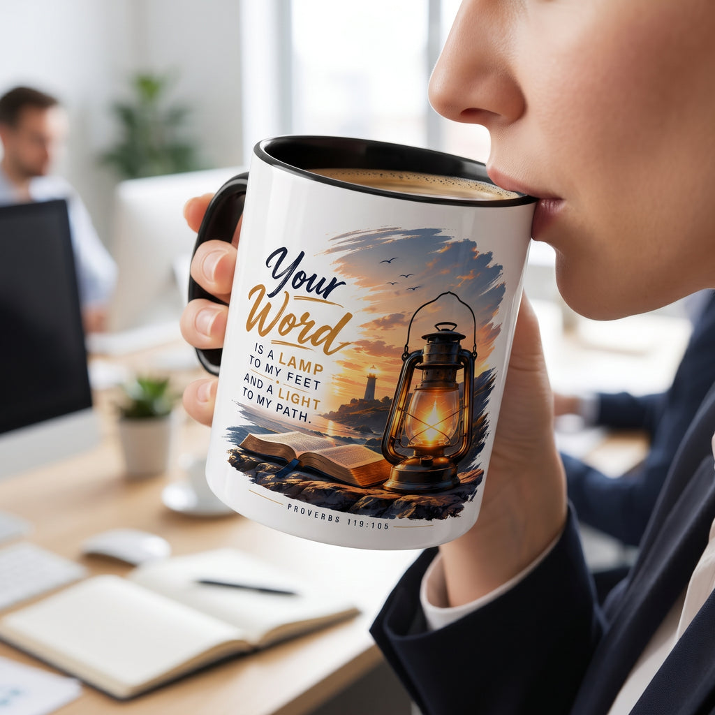 Your Word is a Lamp to my Feet - Christian Faith Coffee Mug (11oz/15oz)