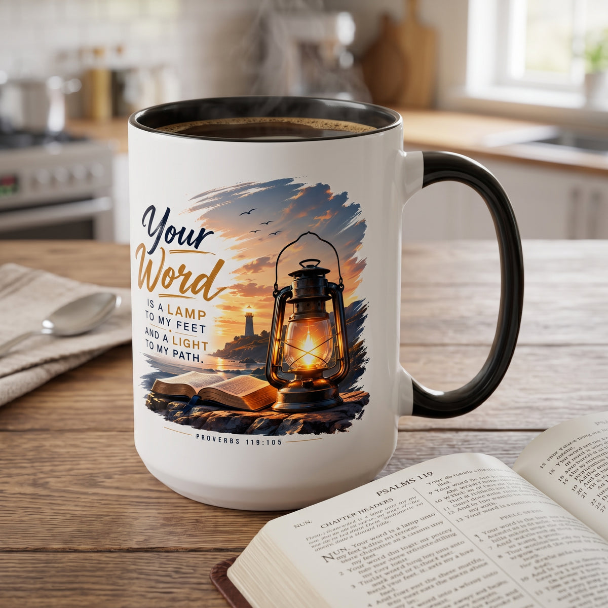Your Word is a Lamp to my Feet - Christian Faith Coffee Mug (11oz/15oz)