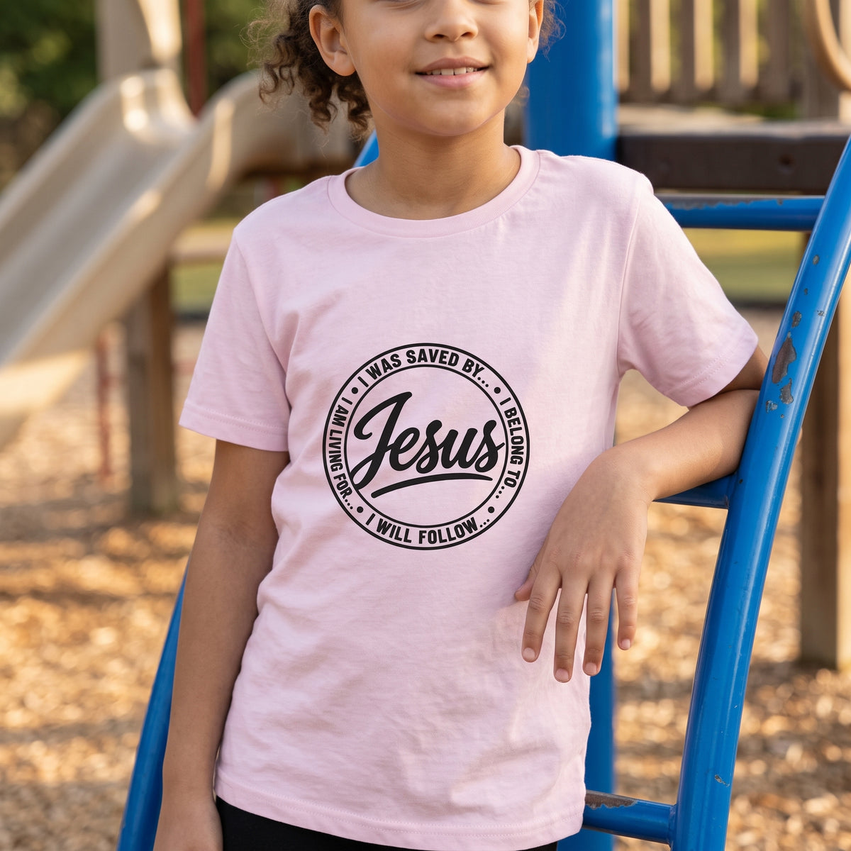 Kids Jesus T‑Shirt — "I Was Follow Jesus" Faith Tee for Children