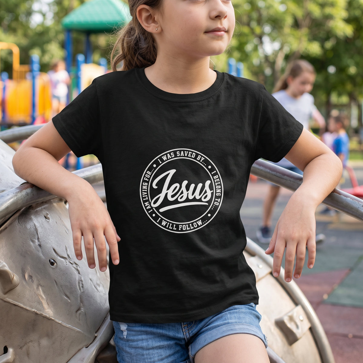 Kids Jesus T‑Shirt — "I Was Follow Jesus" Faith Tee for Children