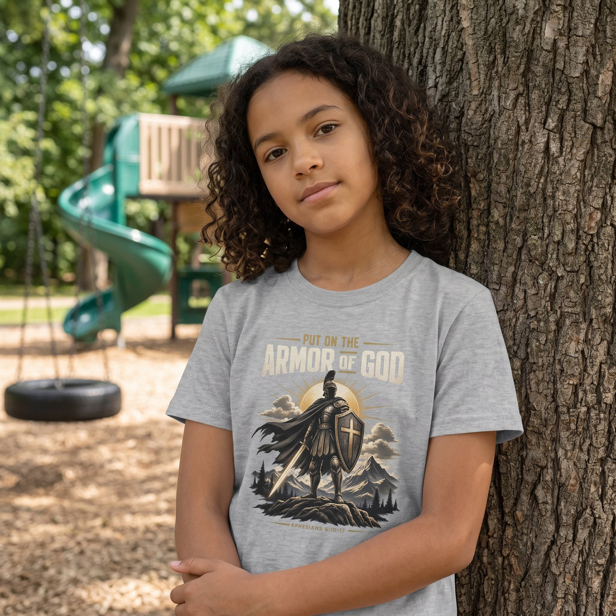 Youth - Armor of God Christian Graphic T-Shirt