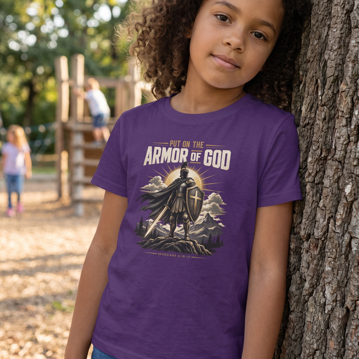 Youth - Armor of God Christian Graphic T-Shirt