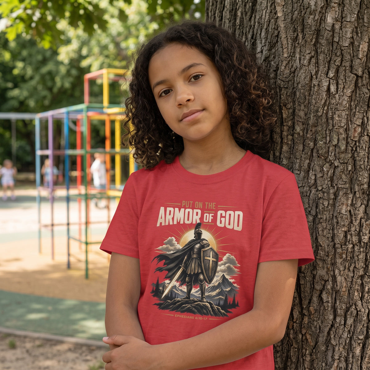 Youth - Armor of God Christian Graphic T-Shirt