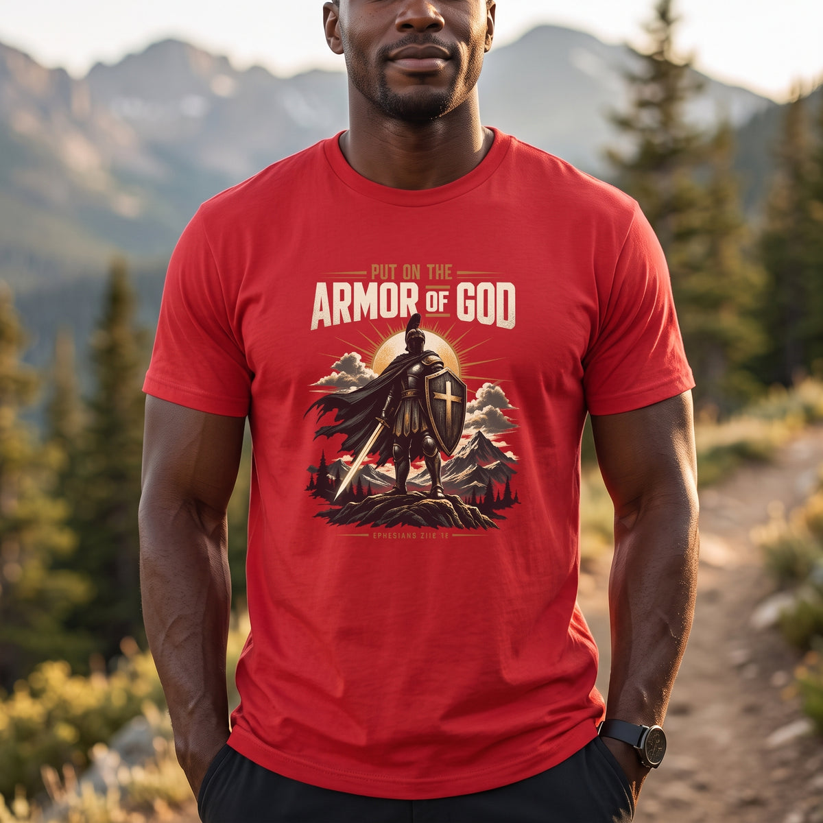 Put on the Armor of God  - Graphic Men's Tee Ephesians 6:10-17