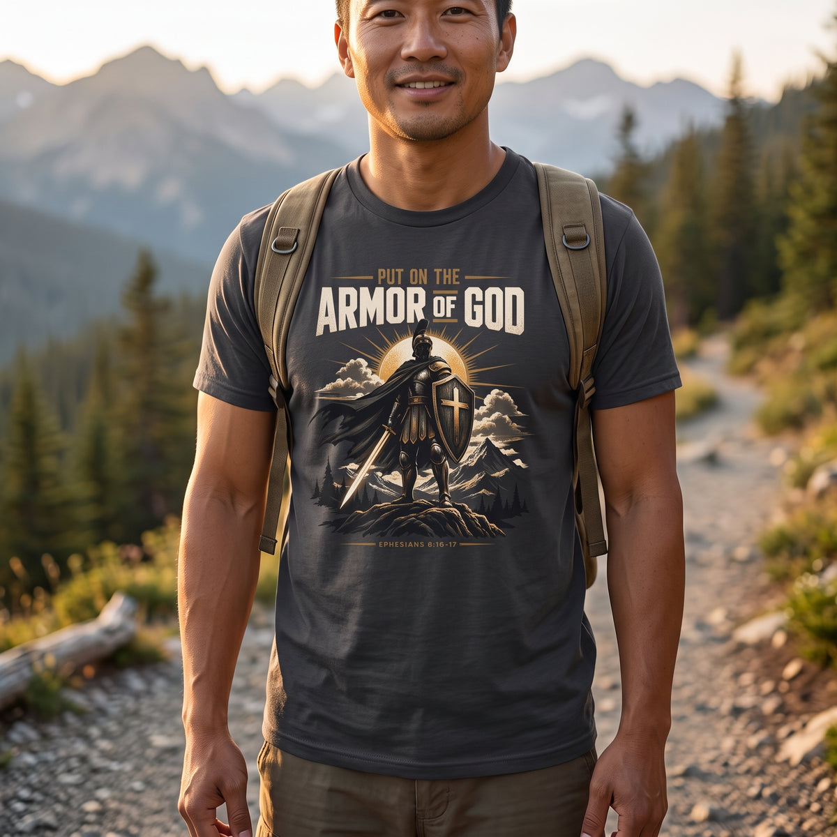 Put on the Armor of God  - Graphic Men's Tee Ephesians 6:10-17
