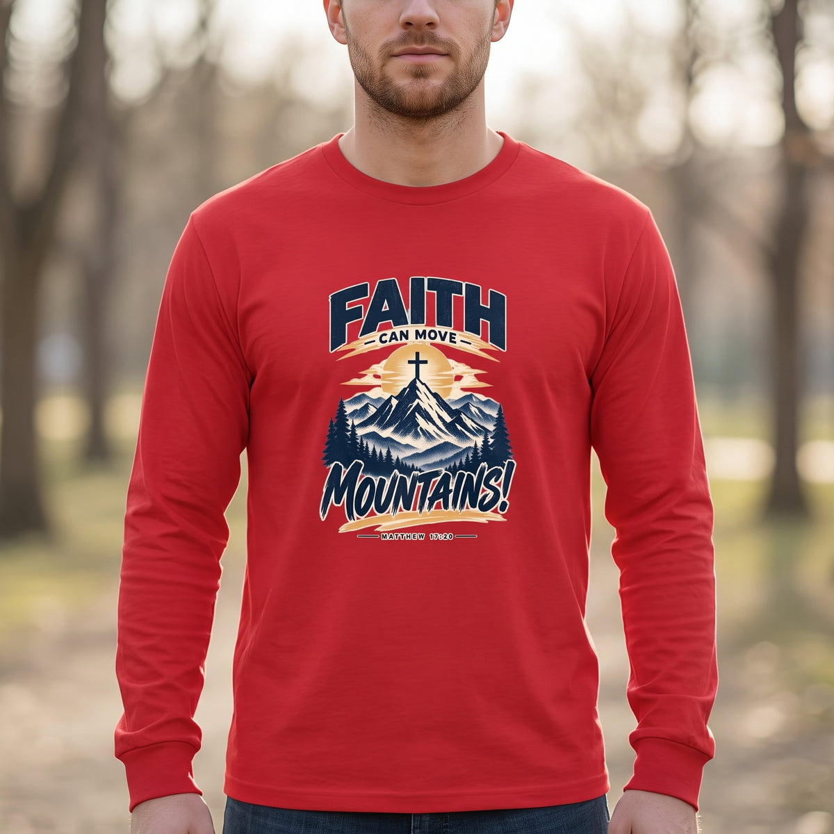 Faith Can Move Mountains - Unisex Long Sleeve Tee