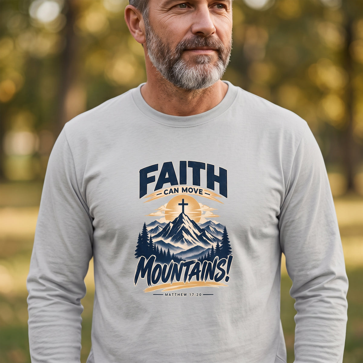 Faith Can Move Mountains - Unisex Long Sleeve Tee