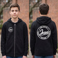 Jesus - I Will Follow - Zip-Up Christian Graphic Hoodie