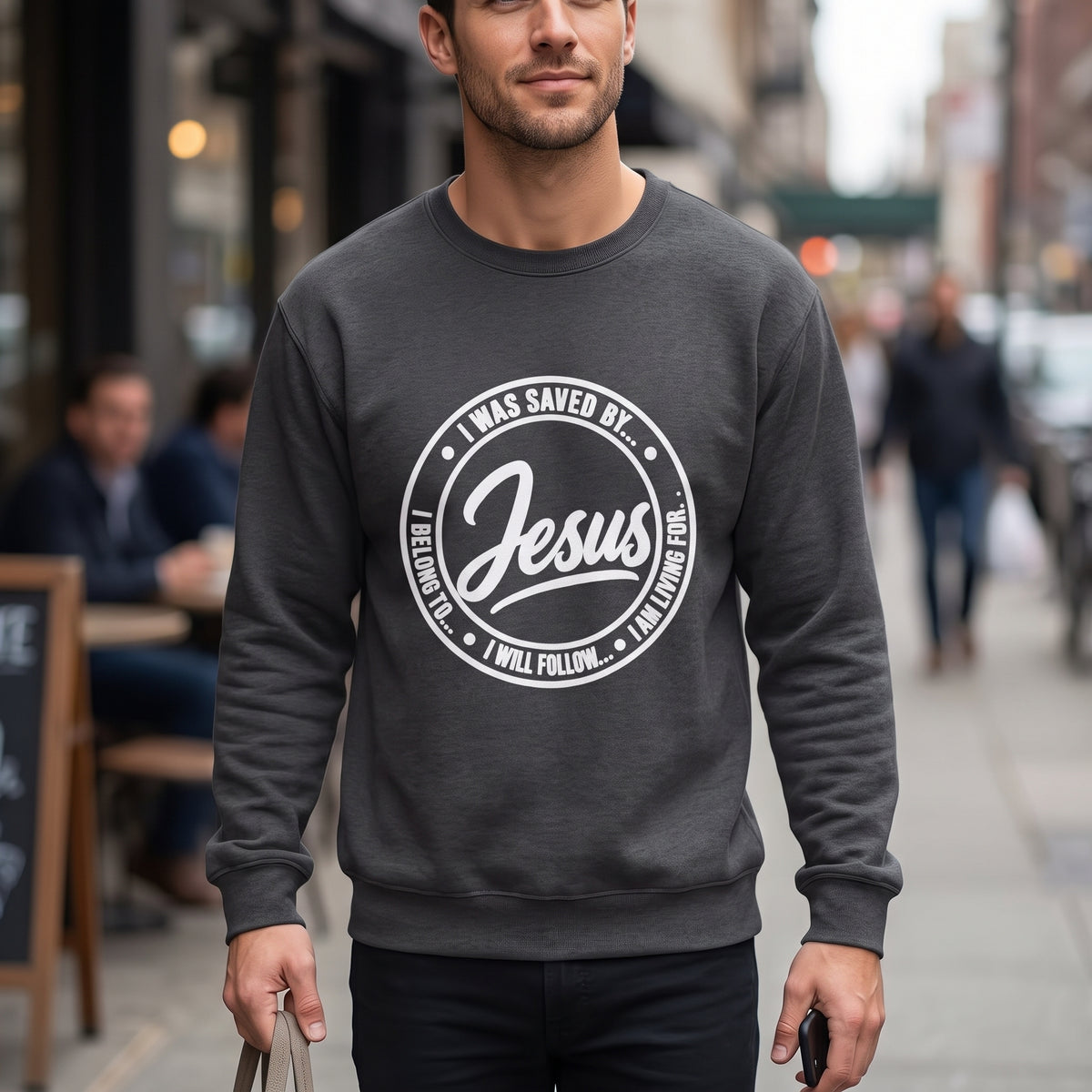 Jesus - I Will Follow - Christian Graphic Sweatshirt/Pullover