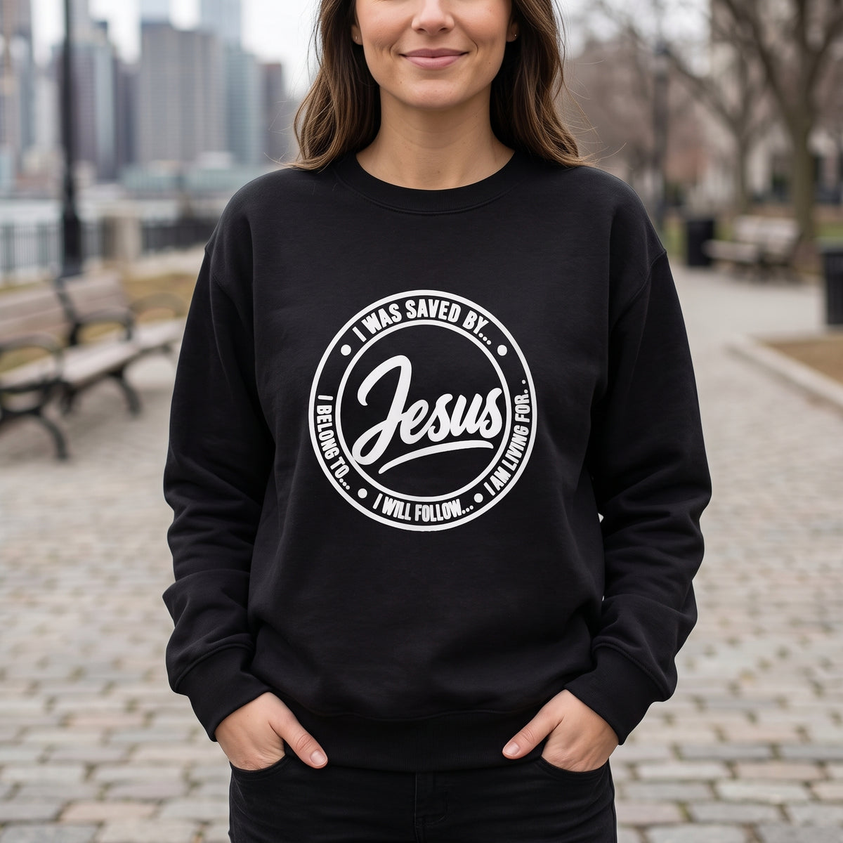Jesus - I Will Follow - Christian Graphic Sweatshirt/Pullover