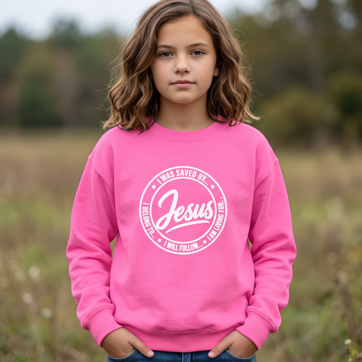 Kids - Jesus - I Will Follow - Christian Youth Sweatshirt/Pullover