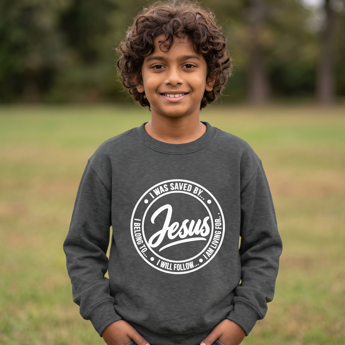 Kids - Jesus - I Will Follow - Christian Youth Sweatshirt/Pullover