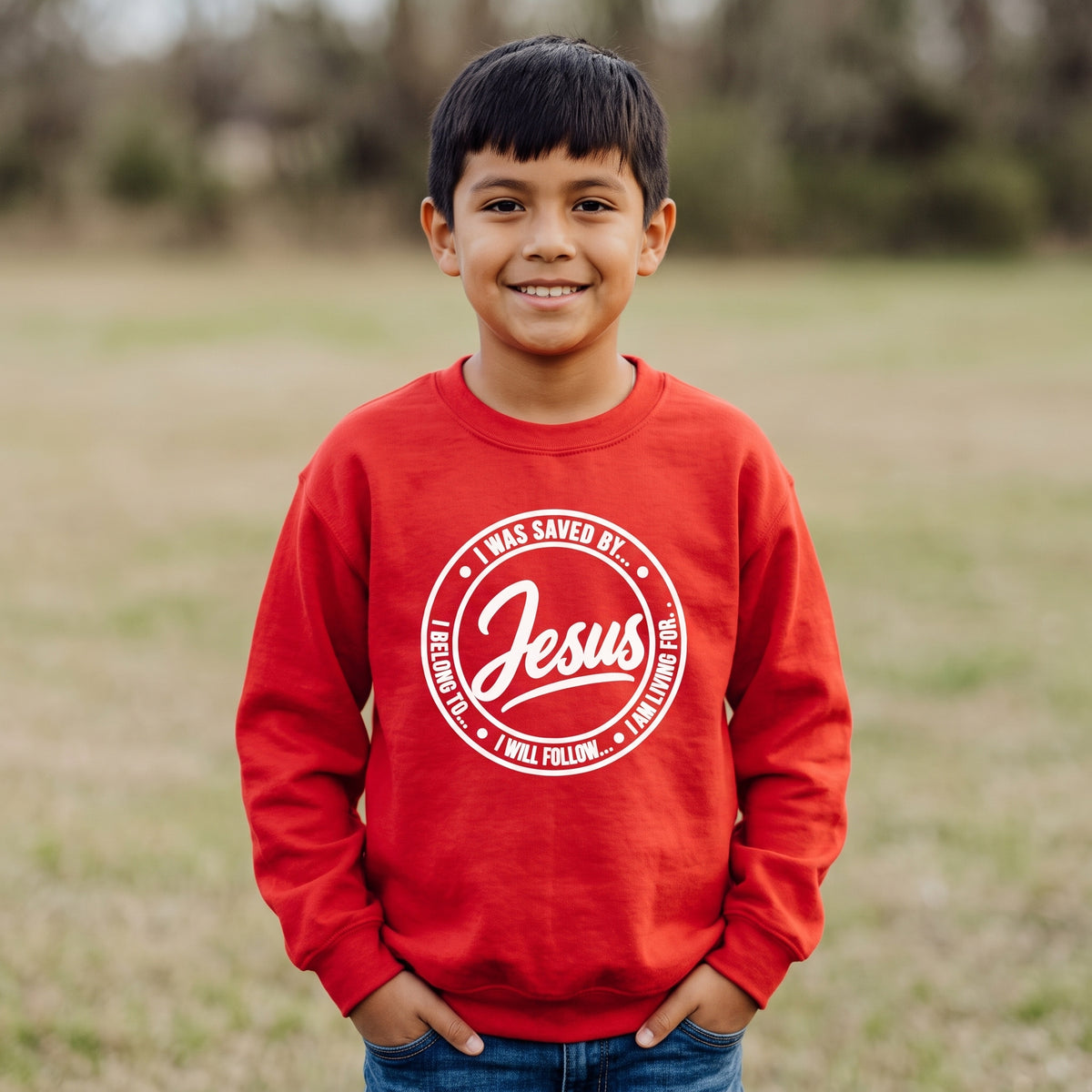 Kids - Jesus - I Will Follow - Christian Youth Sweatshirt/Pullover