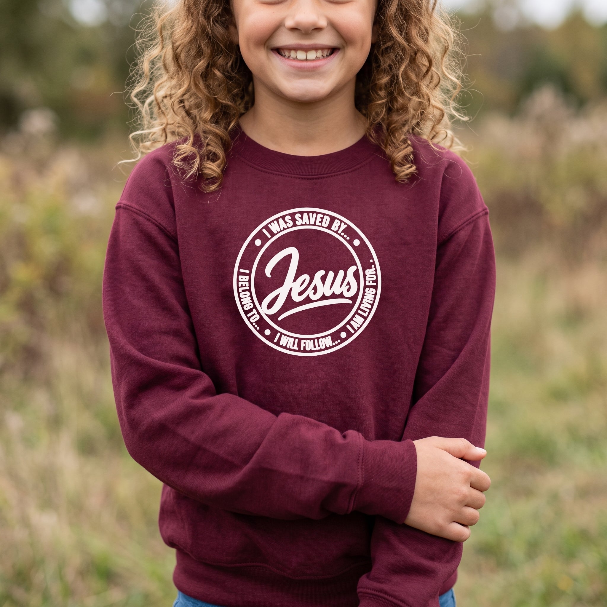 Kids - Jesus - I Will Follow - Christian Youth Sweatshirt/Pullover