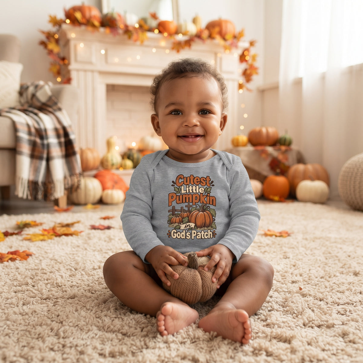 Infant - Cutest Little Pumpkin in God's Patch - Fall Baby Onesie