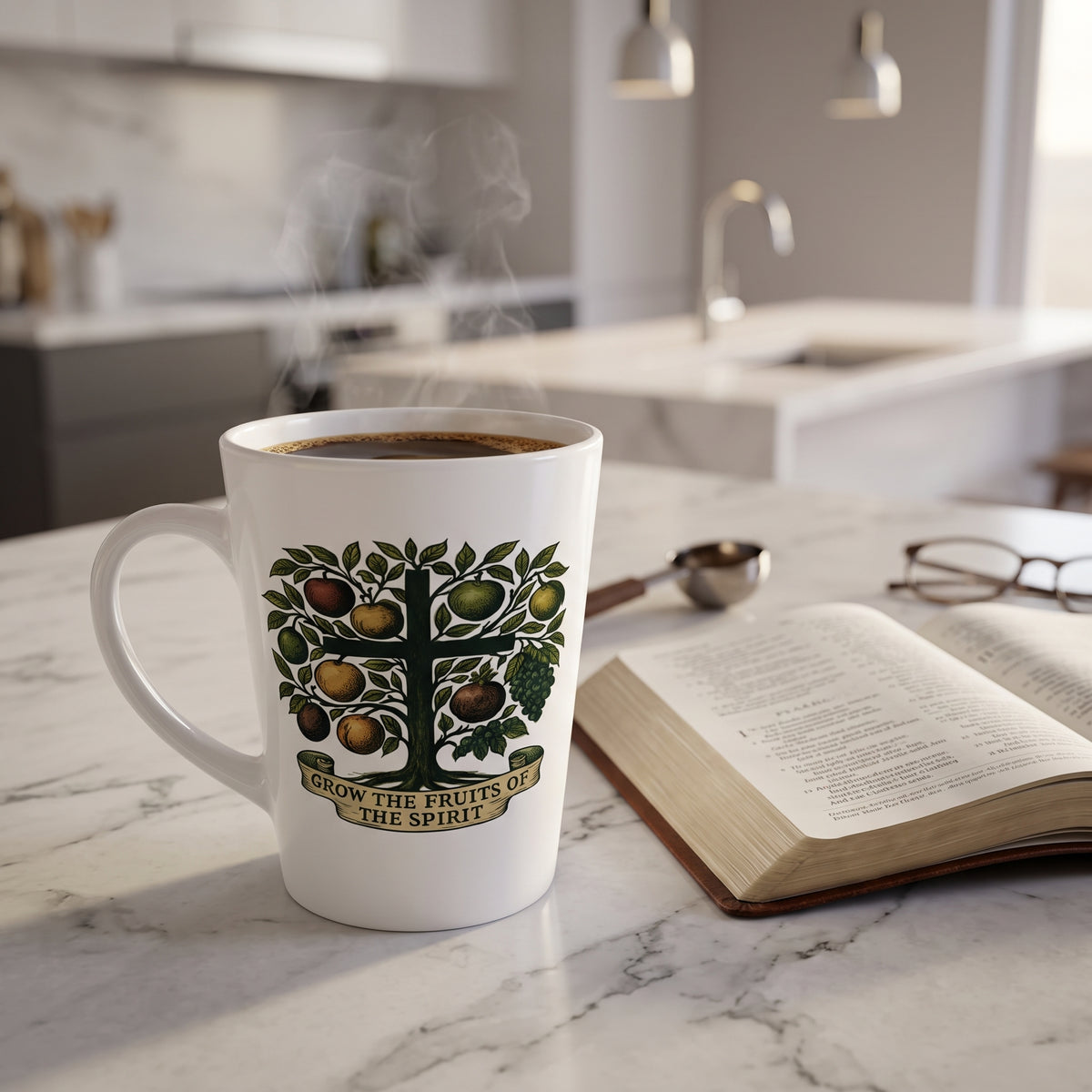 Grow the Fruits of the Spirit - 12oz Inspirational Latte Mug