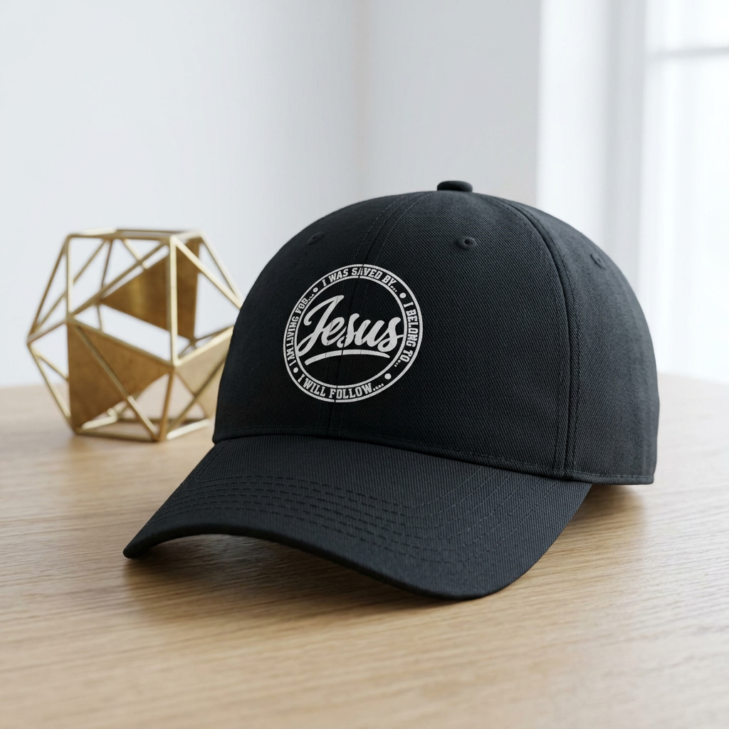 Youth Embroidered Jesus Baseball Cap — Christian Kids Inspirational Hat