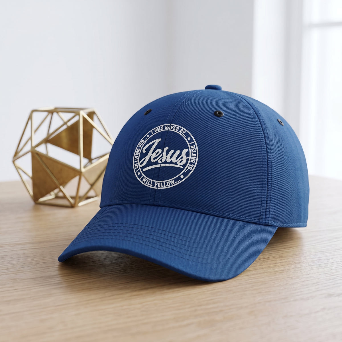Youth Embroidered Jesus Baseball Cap — Christian Kids Inspirational Hat