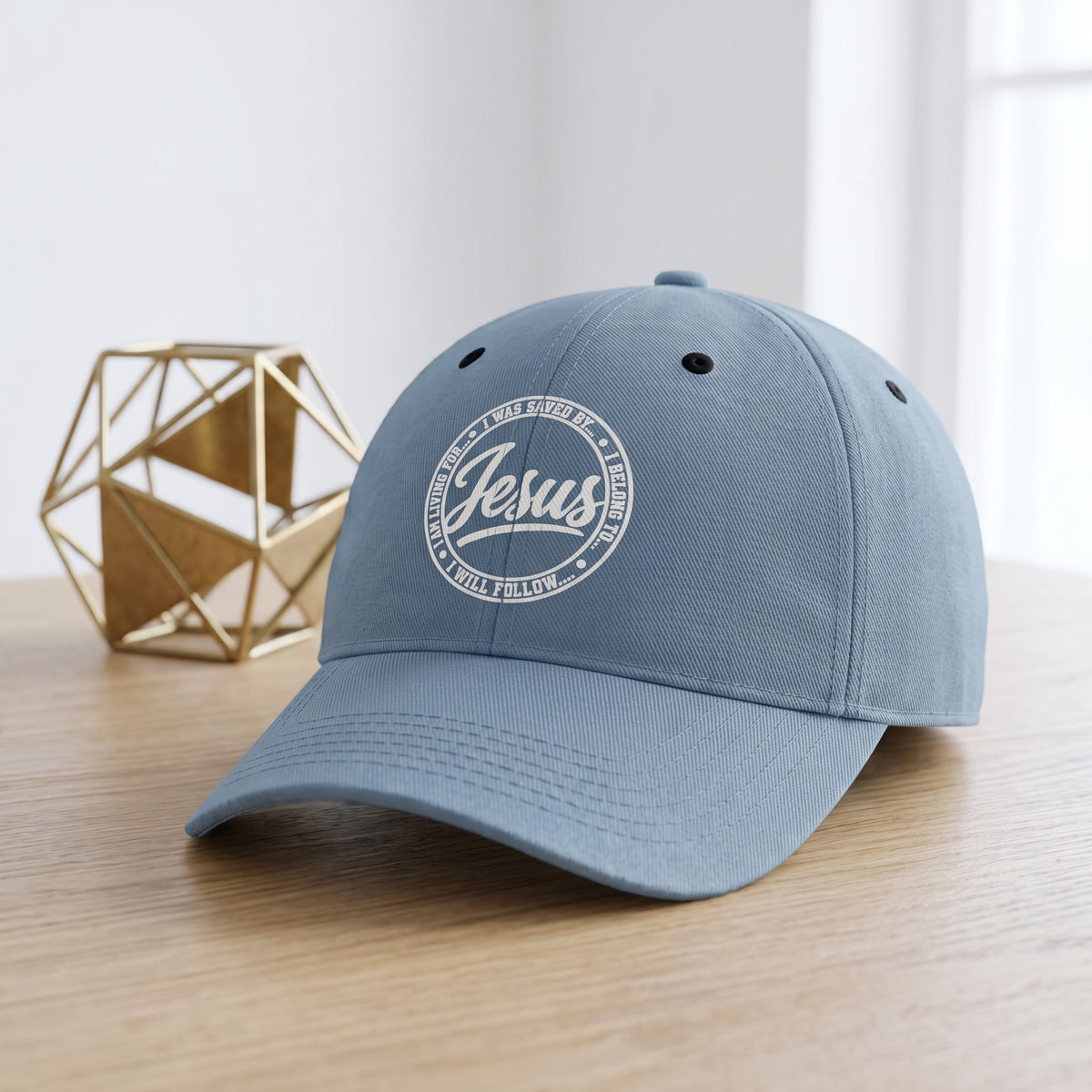 Youth Embroidered Jesus Baseball Cap — Christian Kids Inspirational Hat