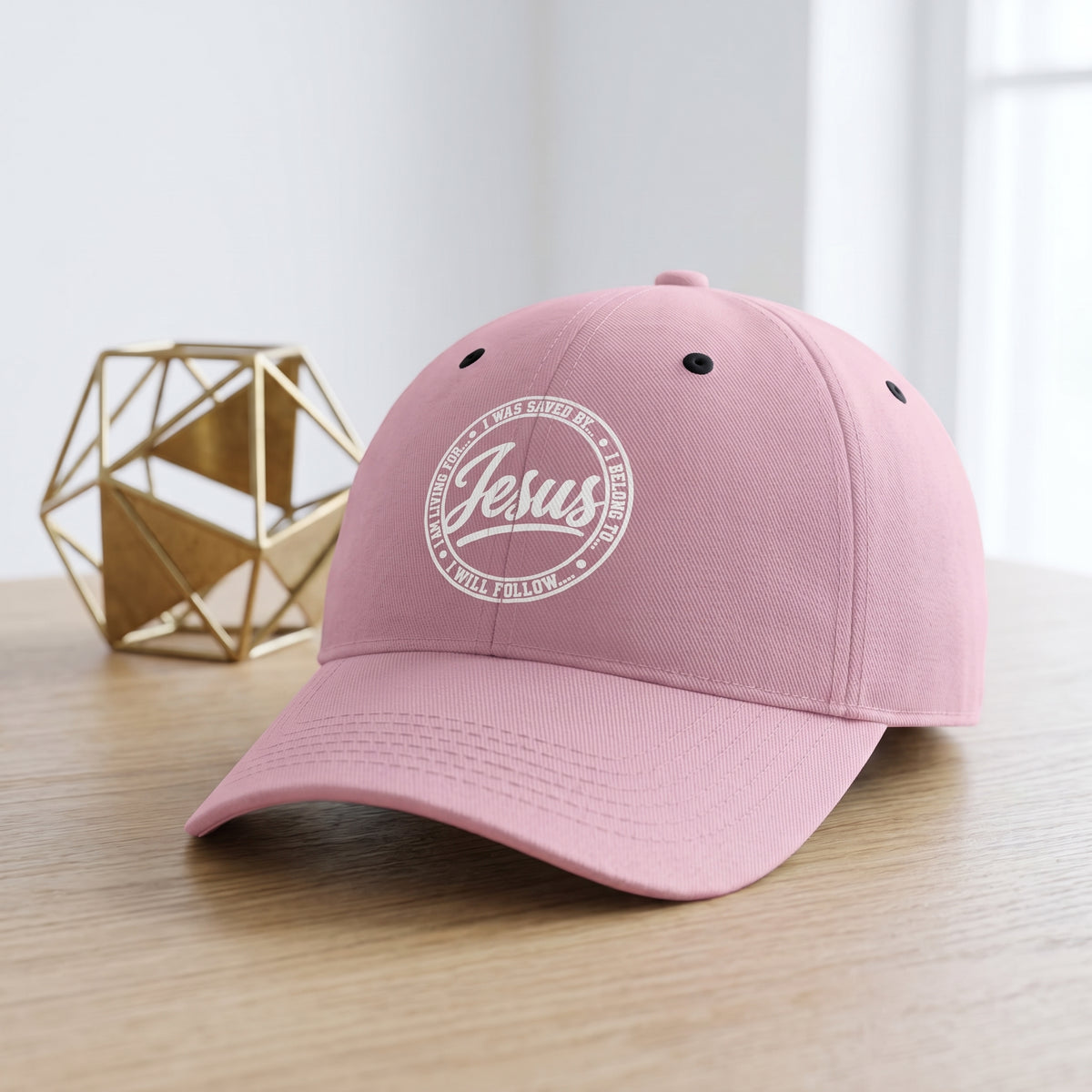 Youth Embroidered Jesus Baseball Cap — Christian Kids Inspirational Hat