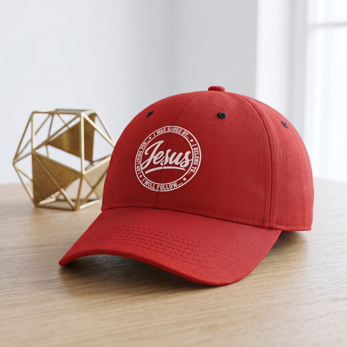 Youth Embroidered Jesus Baseball Cap — Christian Kids Inspirational Hat