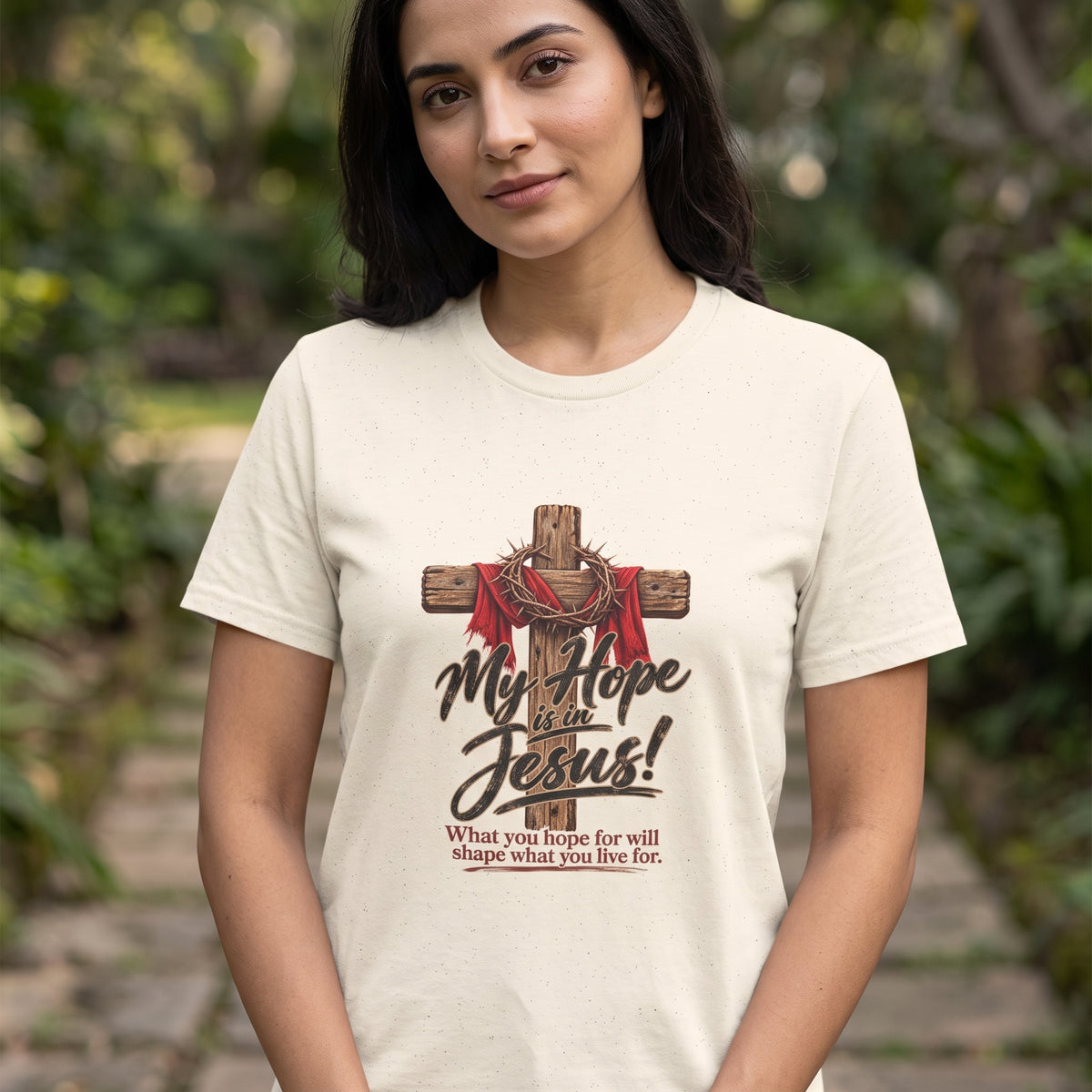 My Hope Is In Jesus T-Shirt — Christian Cross Faith Graphic Tee