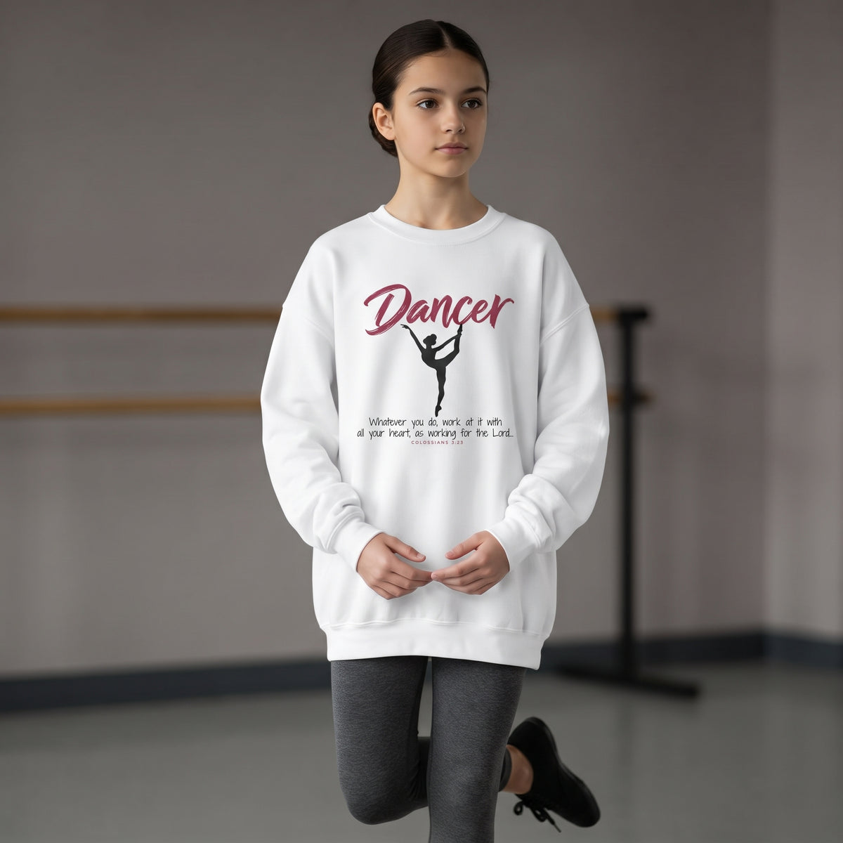 Youth - Dancer - Whatever You Do, Do It As Unto the Lord Crewneck Sweatshirt