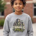 Youth - 'Strongholds Fall' Christian Adventure Graphic Crewneck Sweatshirt