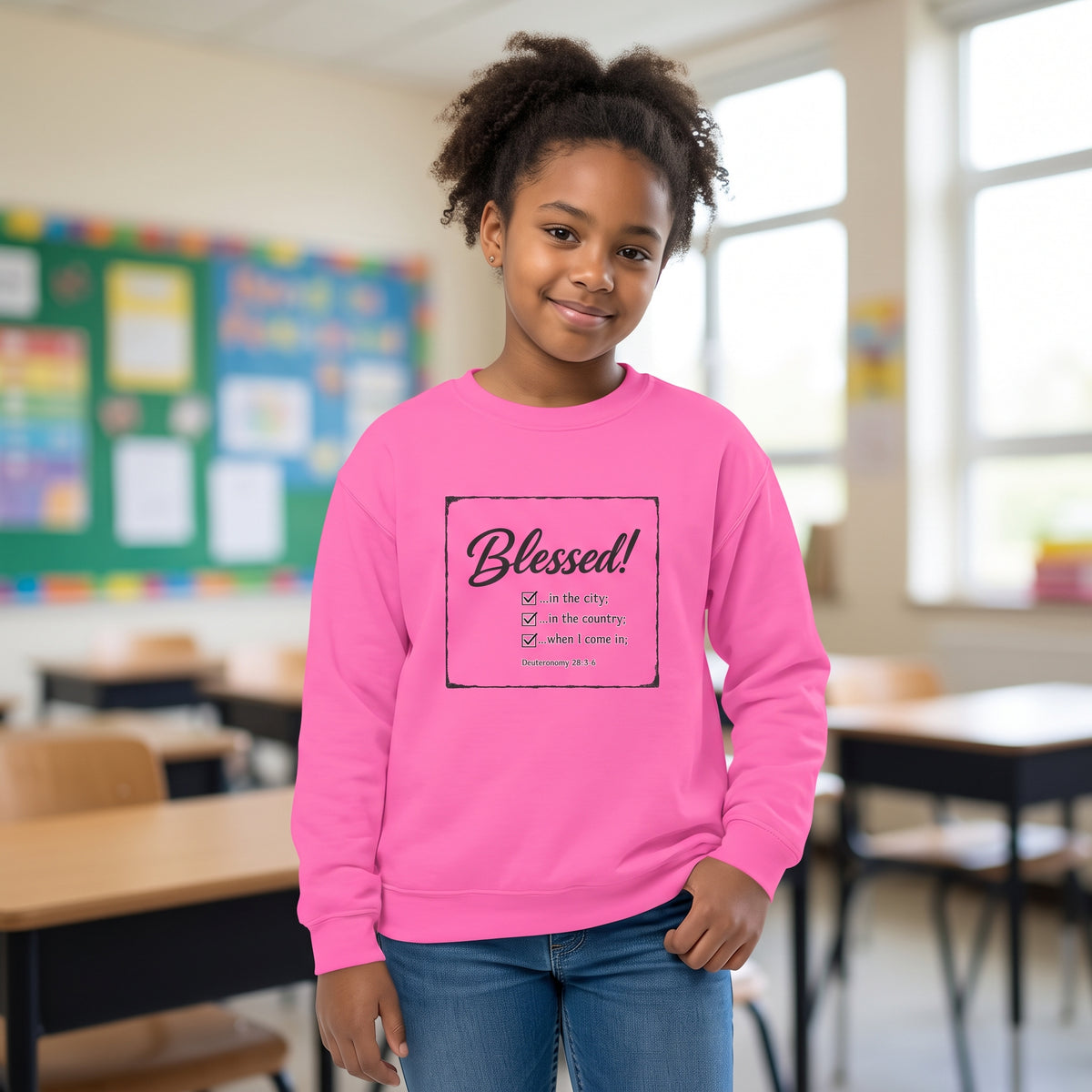 Youth - Blessed! -Deuteronomy 28:3-6 Sweatshirt