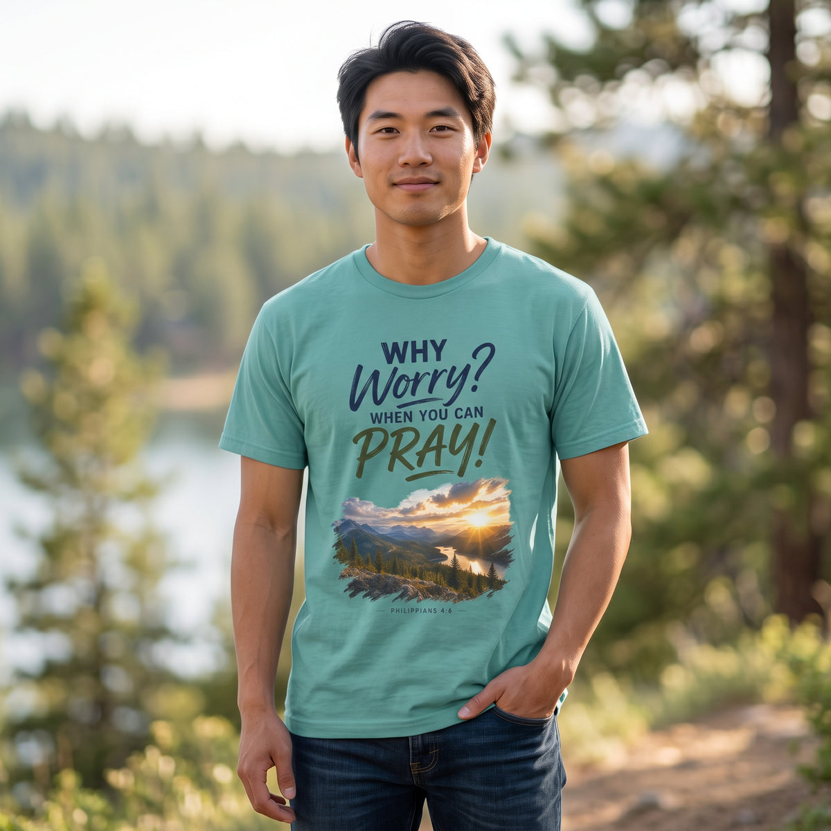 Why Worry - Pray  Christian Tee - Unisex Christian Inspirational T-Shirt