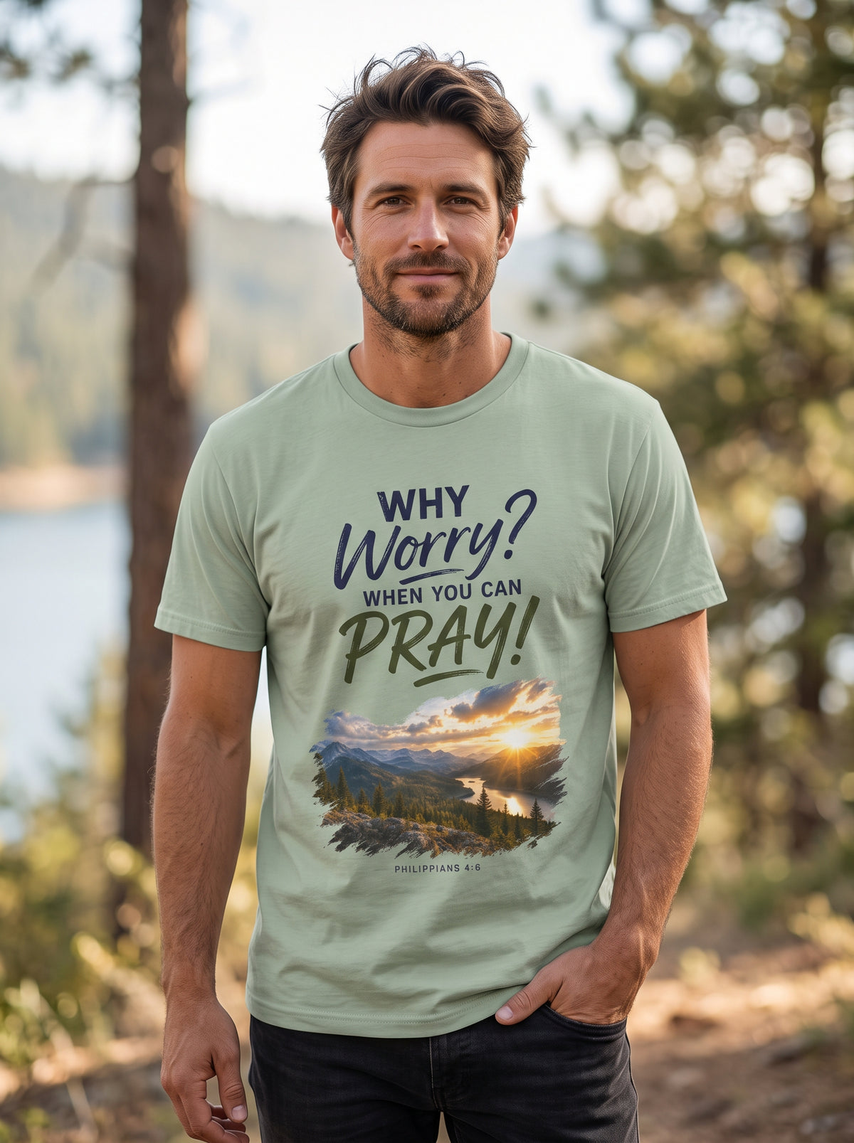 Why Worry - Pray  Christian Tee - Unisex Christian Inspirational T-Shirt