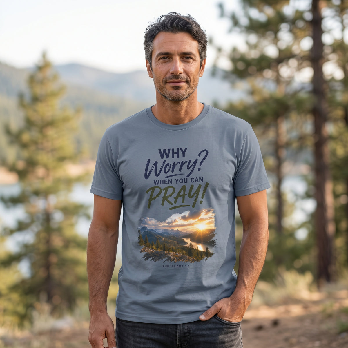 Why Worry - Pray  Christian Tee - Unisex Christian Inspirational T-Shirt