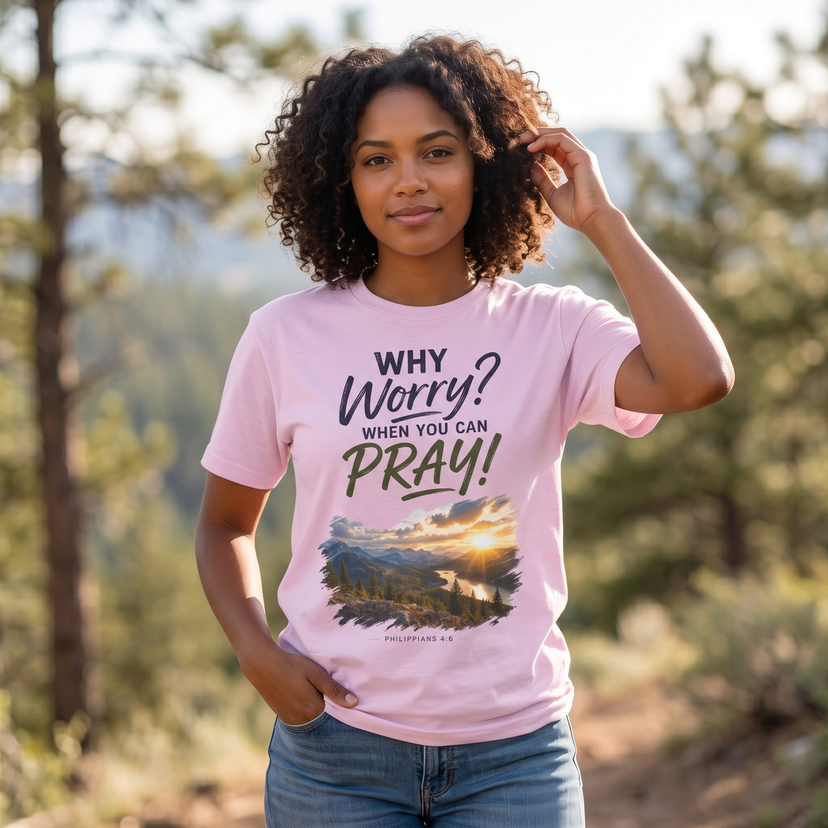 Why Worry - Pray  Christian Tee - Unisex Christian Inspirational T-Shirt