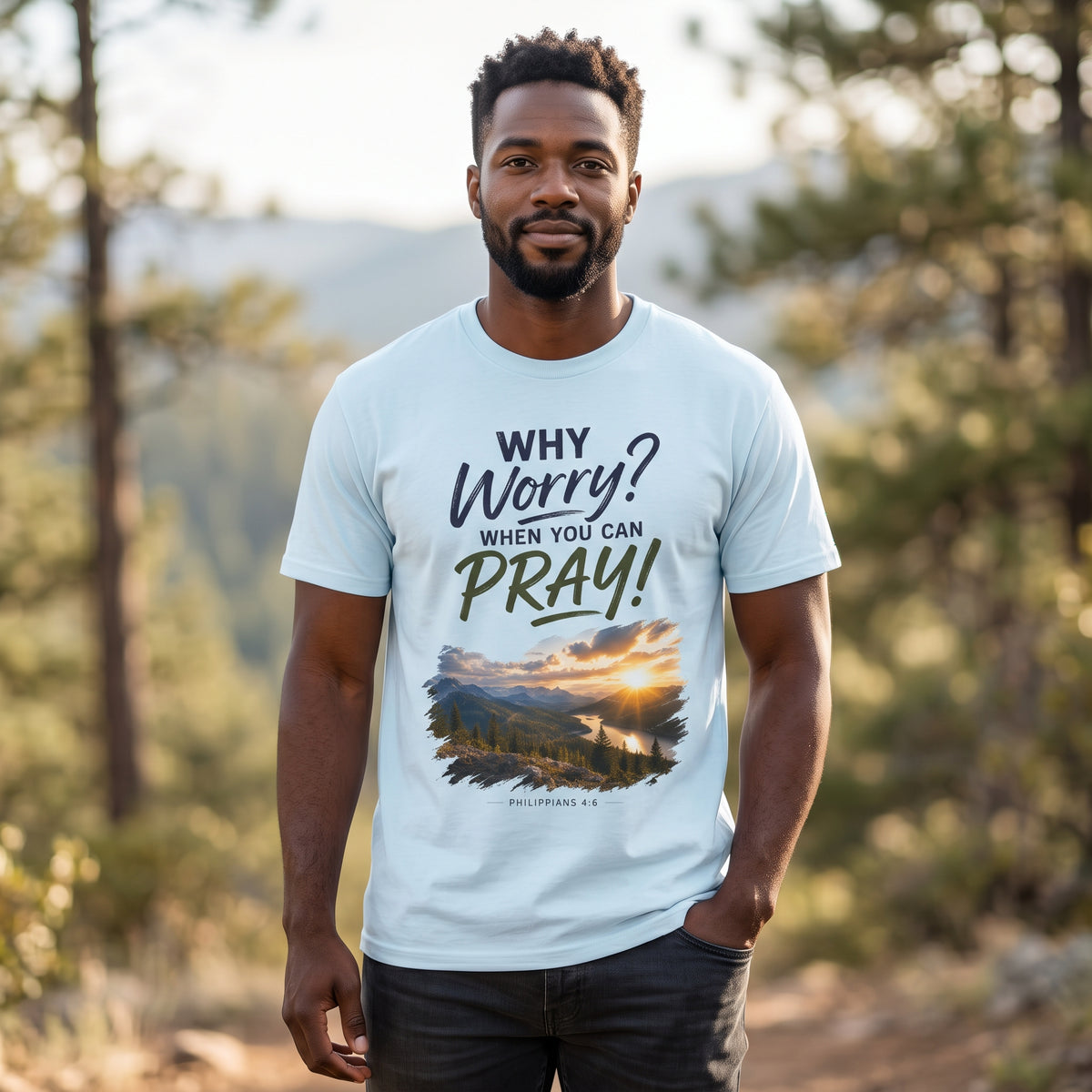 Why Worry - Pray  Christian Tee - Unisex Christian Inspirational T-Shirt