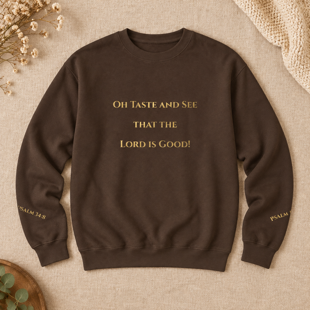 Oh Taste and See That the Lord Is Good - Soft Fleece Christian Sweatshirt