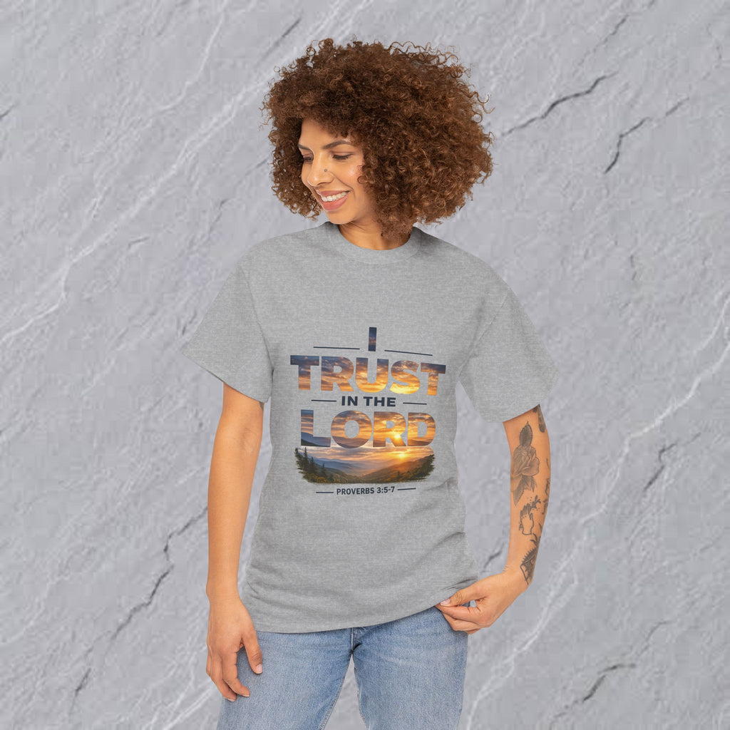 I Trust In The Lord - Mountains T‑Shirt — Proverbs 3:5 Christian Tee