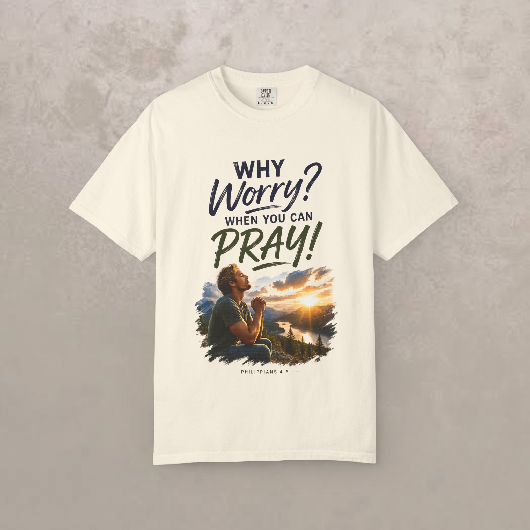 Why Worry - Pray - Men's Tee — Blonde Man