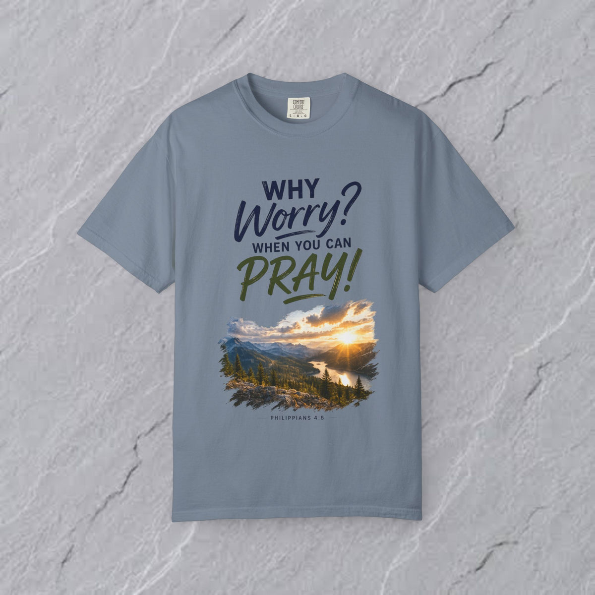 Why Worry - Pray  Christian Tee - Unisex Christian Inspirational T-Shirt