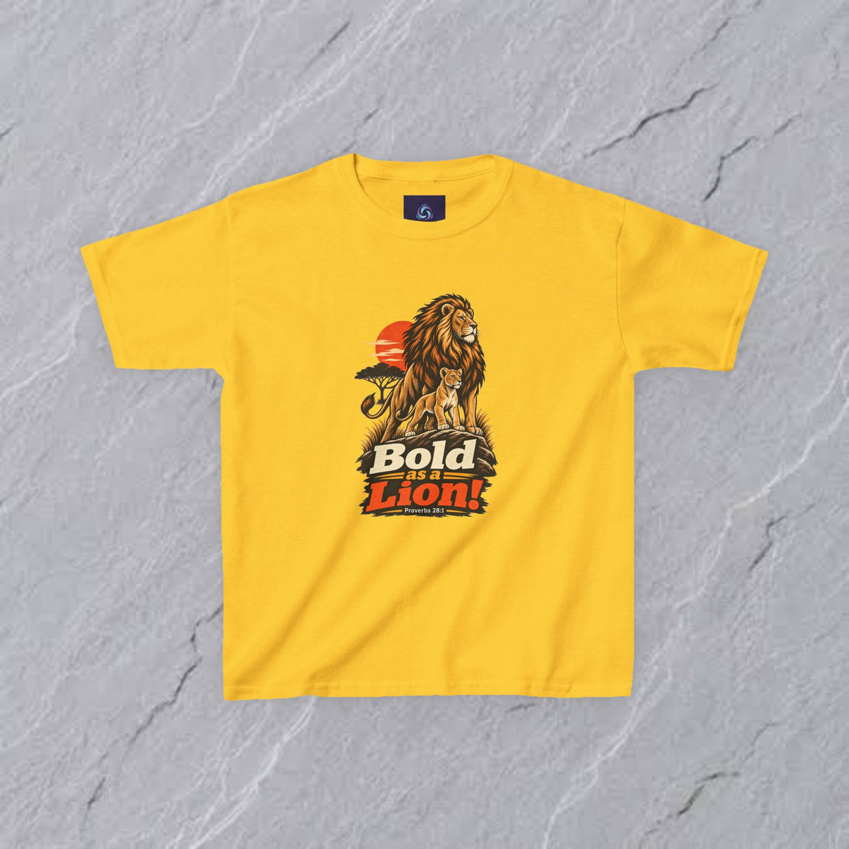 Kids  - Bold as a Lion Graphic Tee - Proverbs 28:1