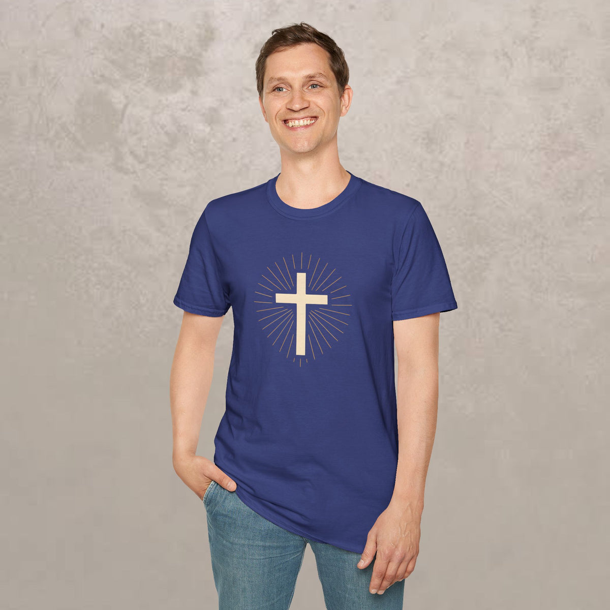Radiant Gold Cross T-Shirt